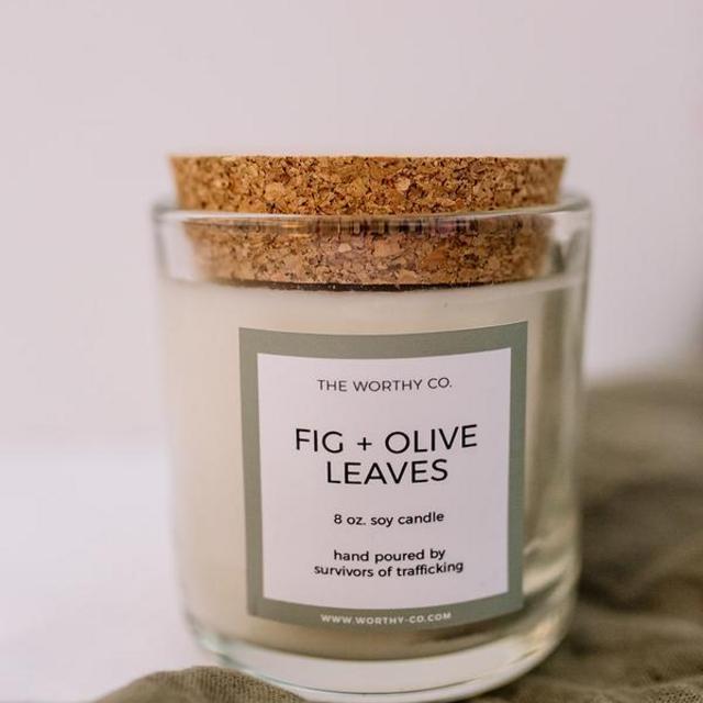Glass + Cork Candle