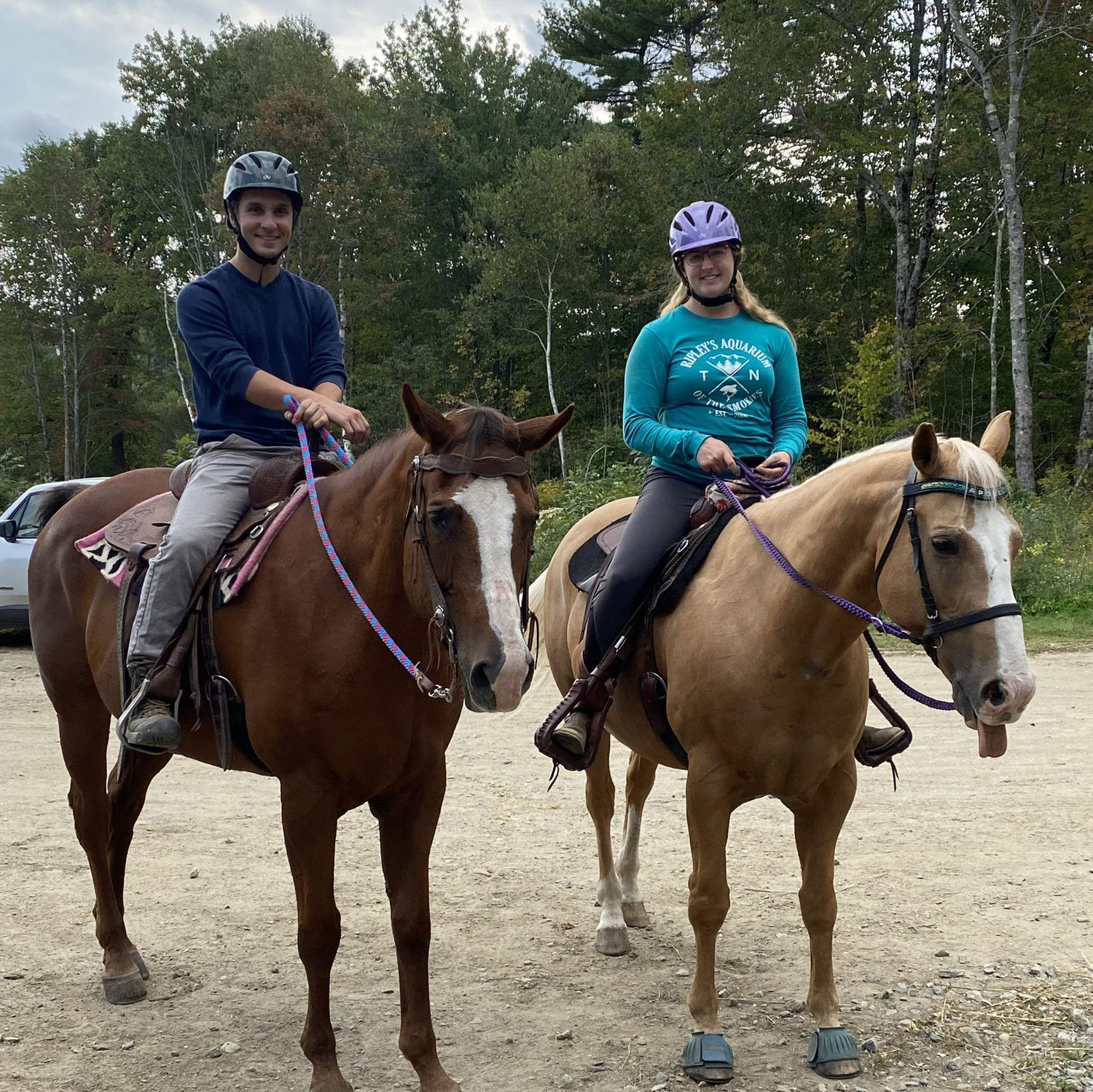 The first trail ride I convinced Conrad to take
