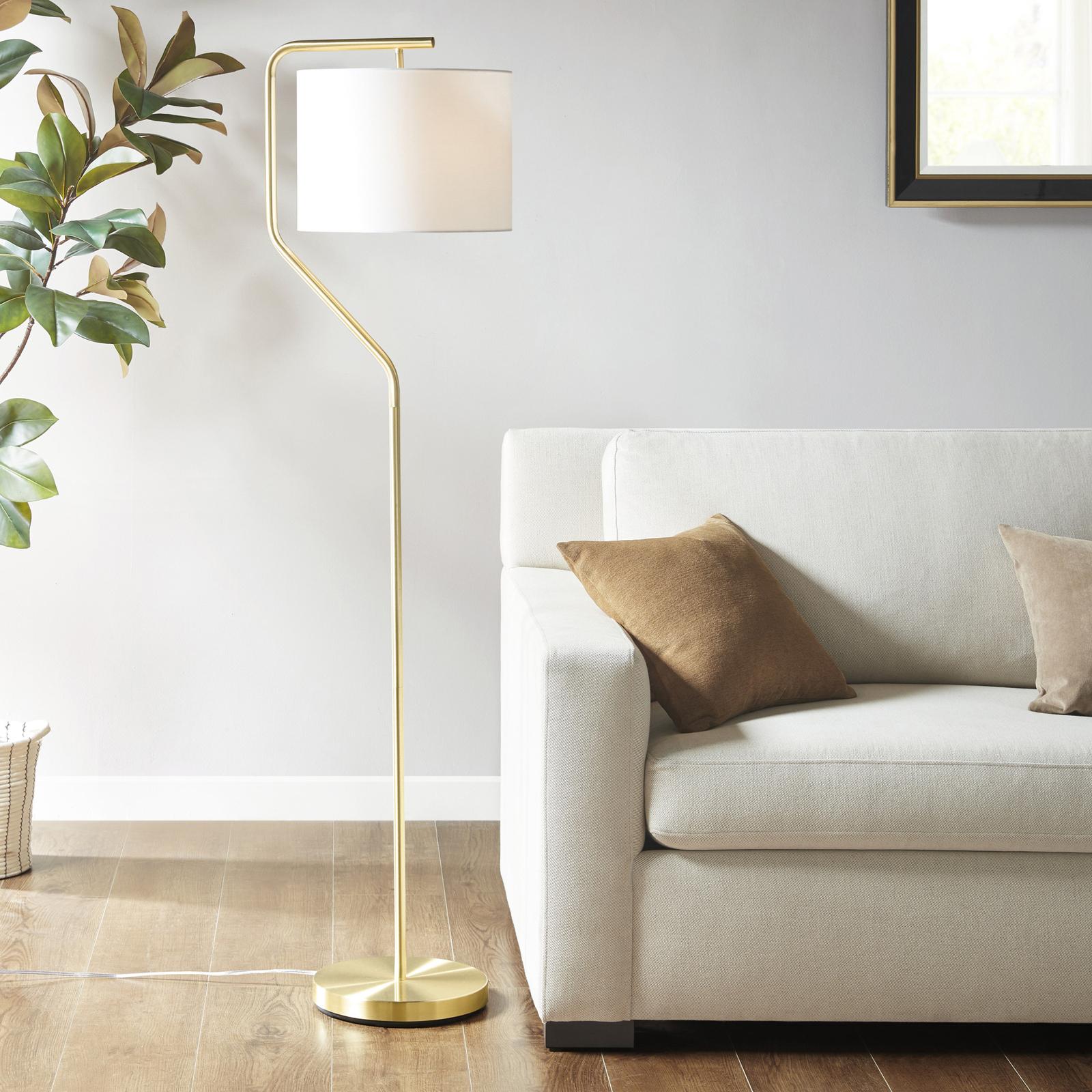 Aster Angular Arched Metal Floor Lamp Gold, image size:1600x1600