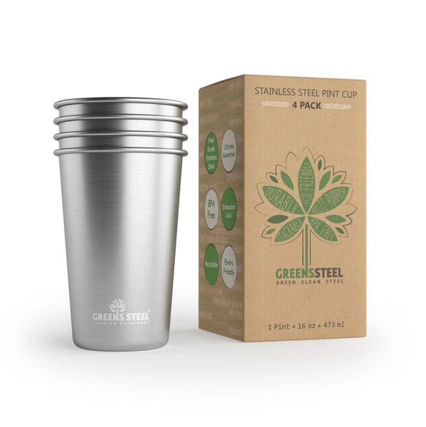 Stainless Steel Cups - 10 oz, 16 oz and 20 oz
