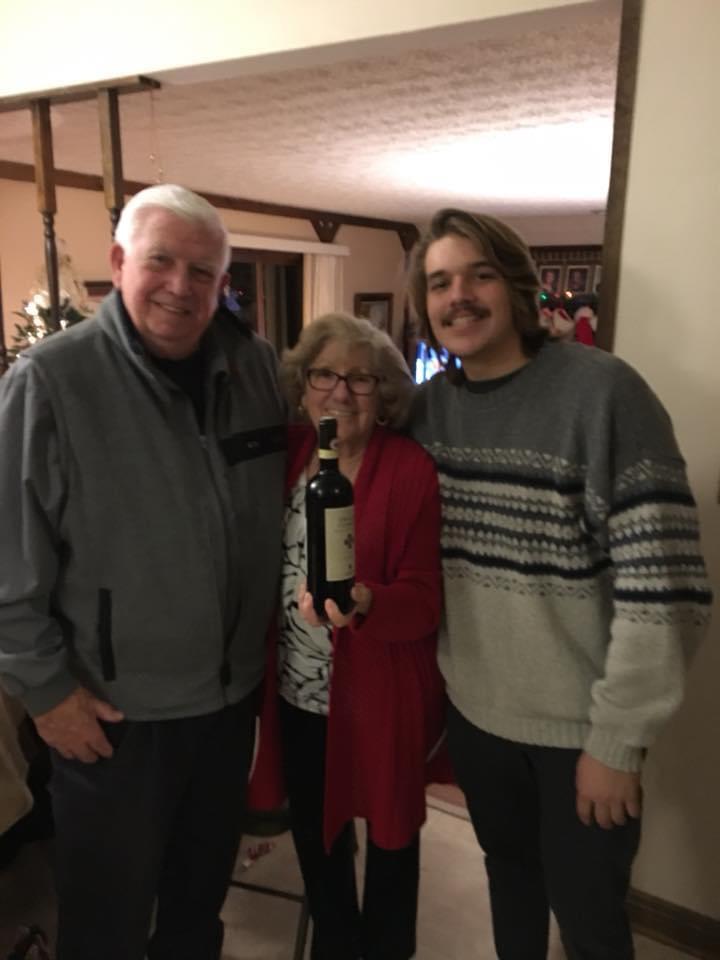 Luke with Grandma and Grandpa