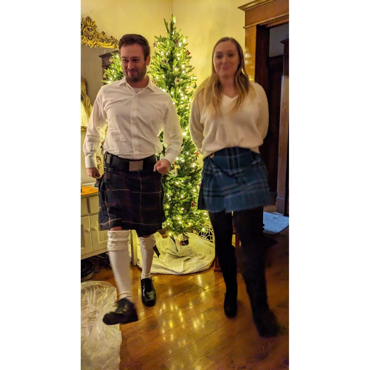 Performing an authentic Irish Jig, Christmas Eve 2022