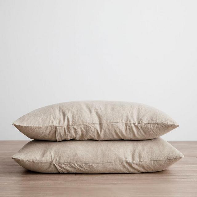 Set of 2 Linen Pillowcases - Natural