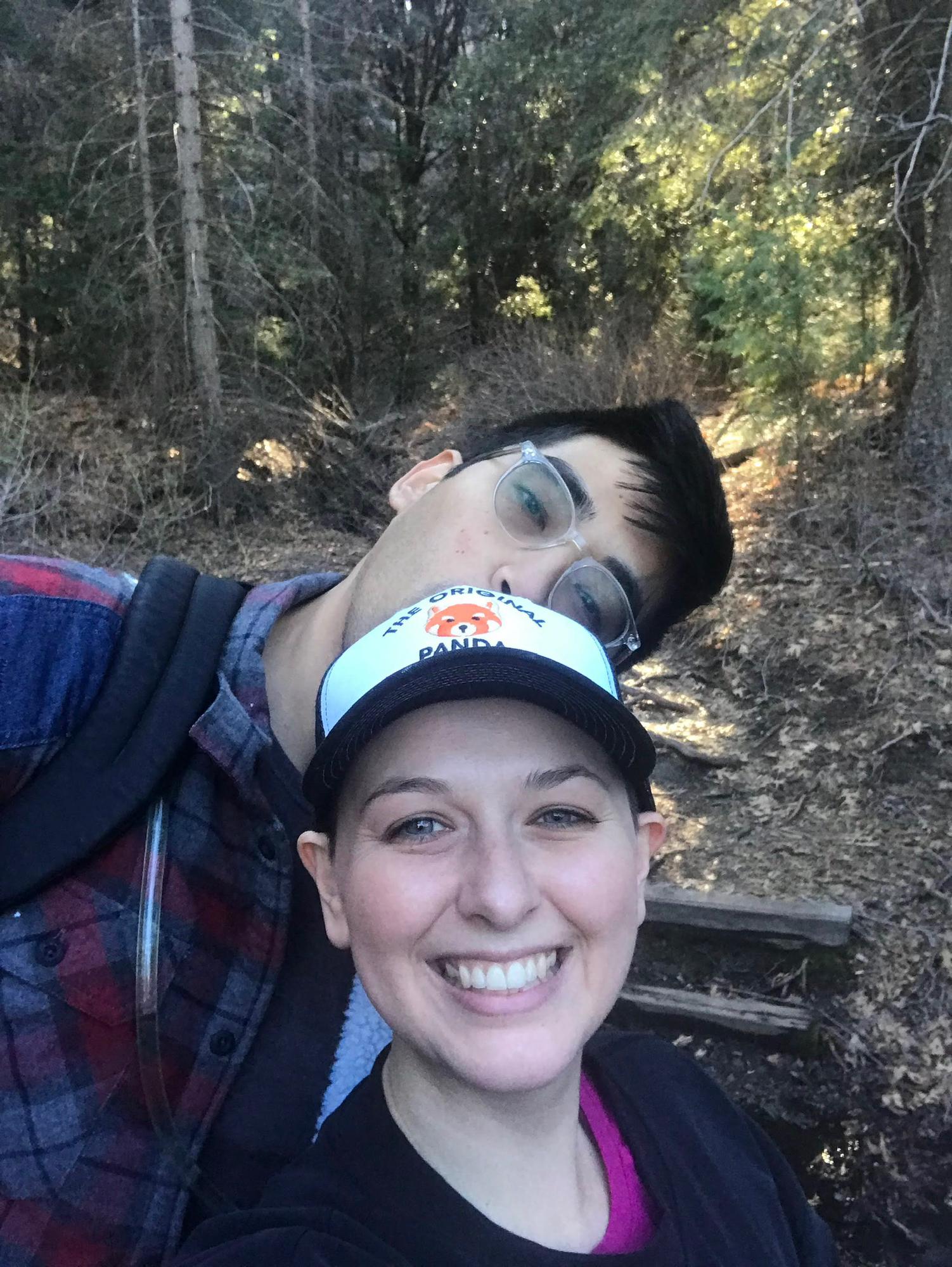 Our first hike together on Palomar Mountain, where we would later get engaged