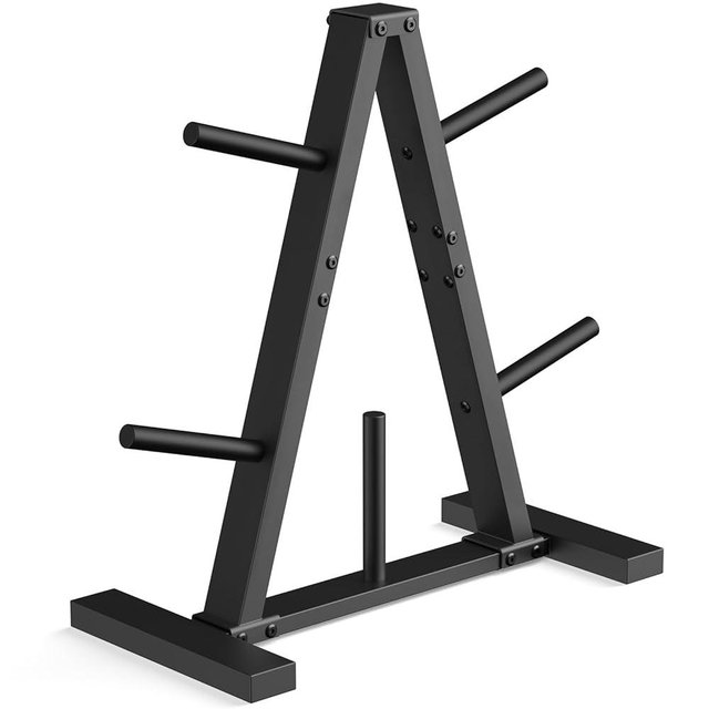 Eocnrhe Weight Plate Rack, Weight Tree, 1-Inch Home Gym Storage Stand, Holds 300 lbs
