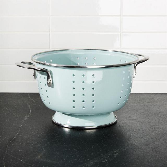 Blue Enamel Colander