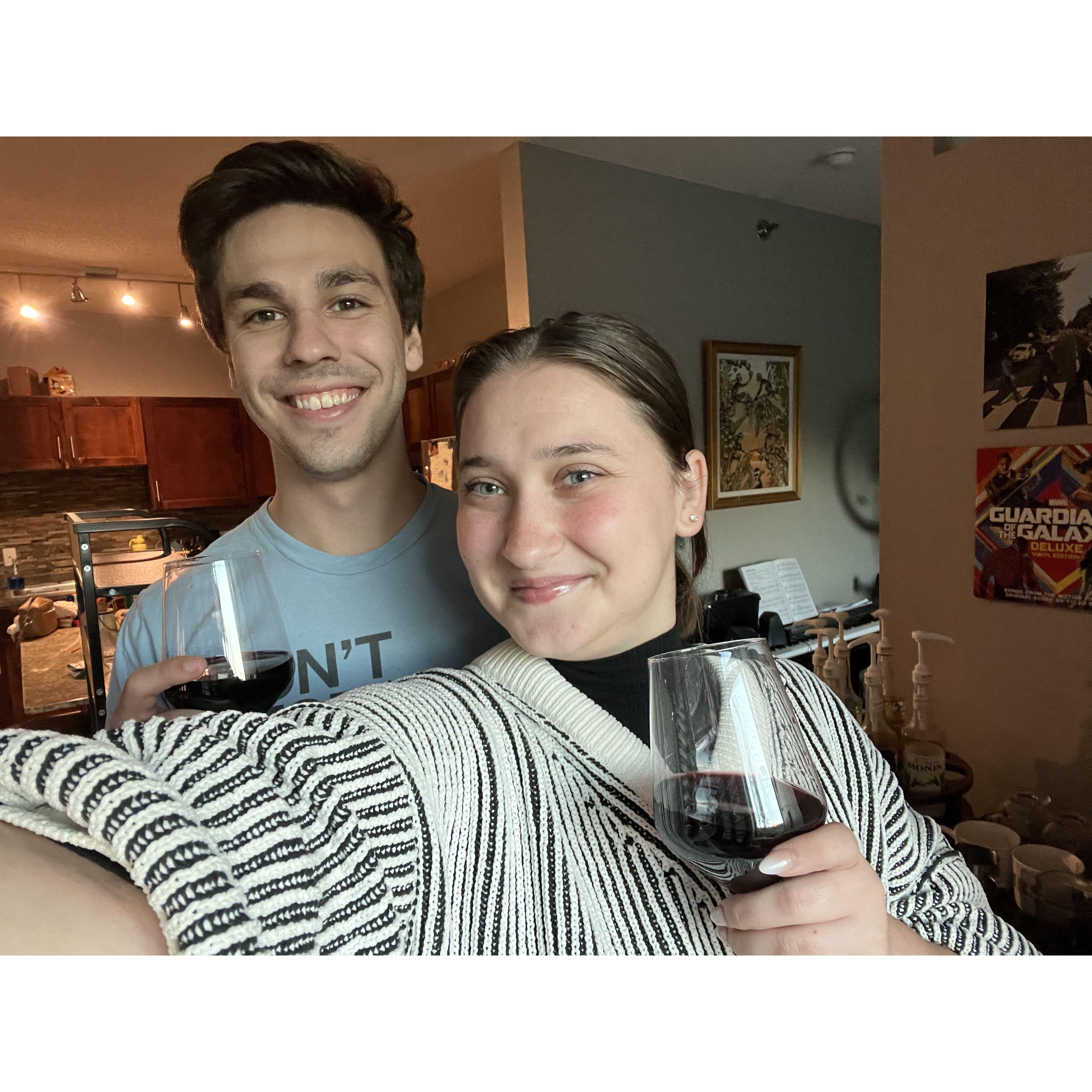 2023- cooking and wine in our home.