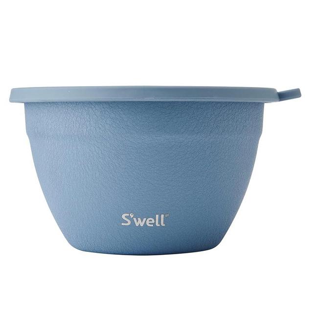 S'well Stainless Steel Salad Bowl Kit 64oz, Desert Sky, Comes with 2oz Mini Canister and Removable Tray for Organization, Leakproof, Easy to Clean, Dishwasher Safe