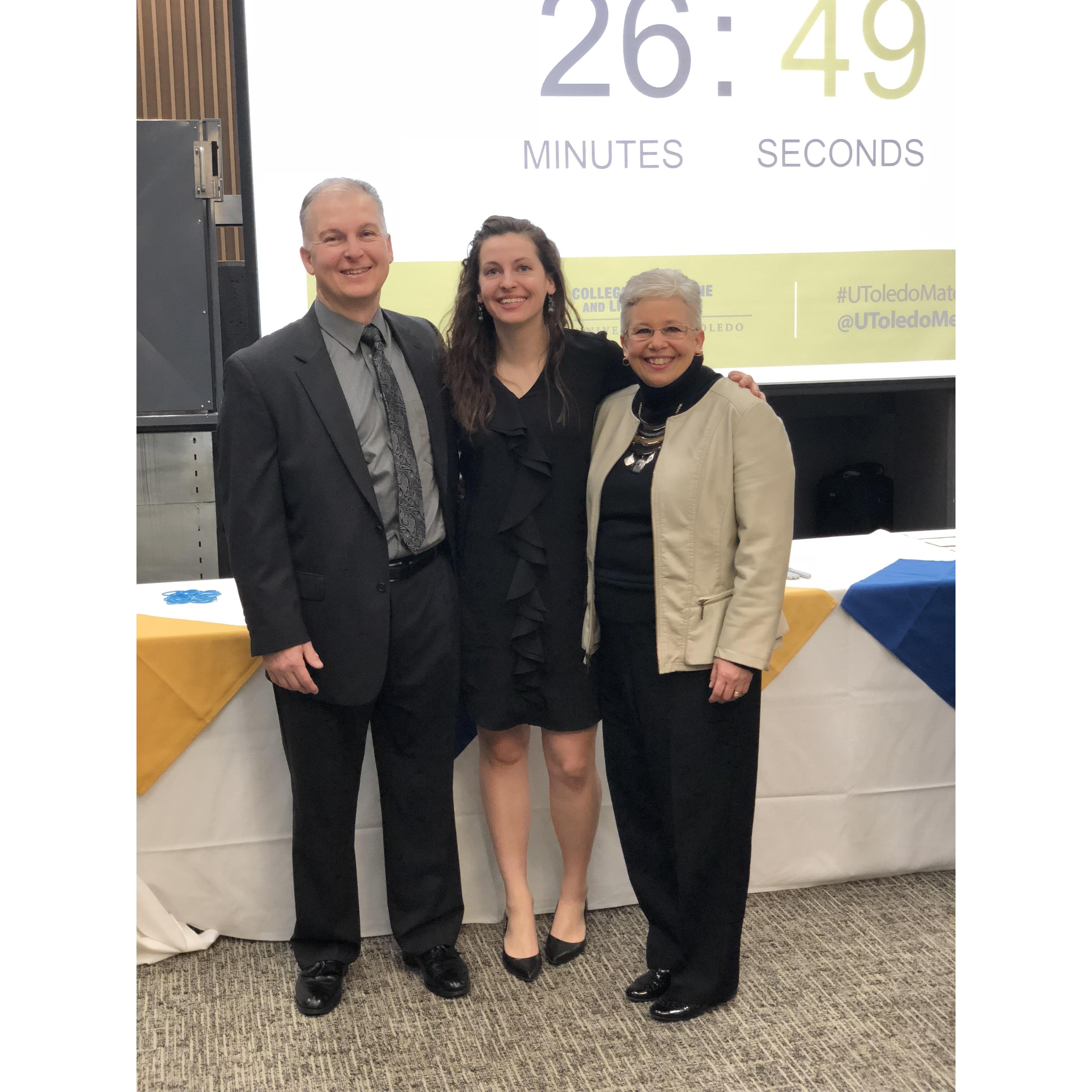 Year 2 - More match day photos! Abby with her parents, John & Sally!