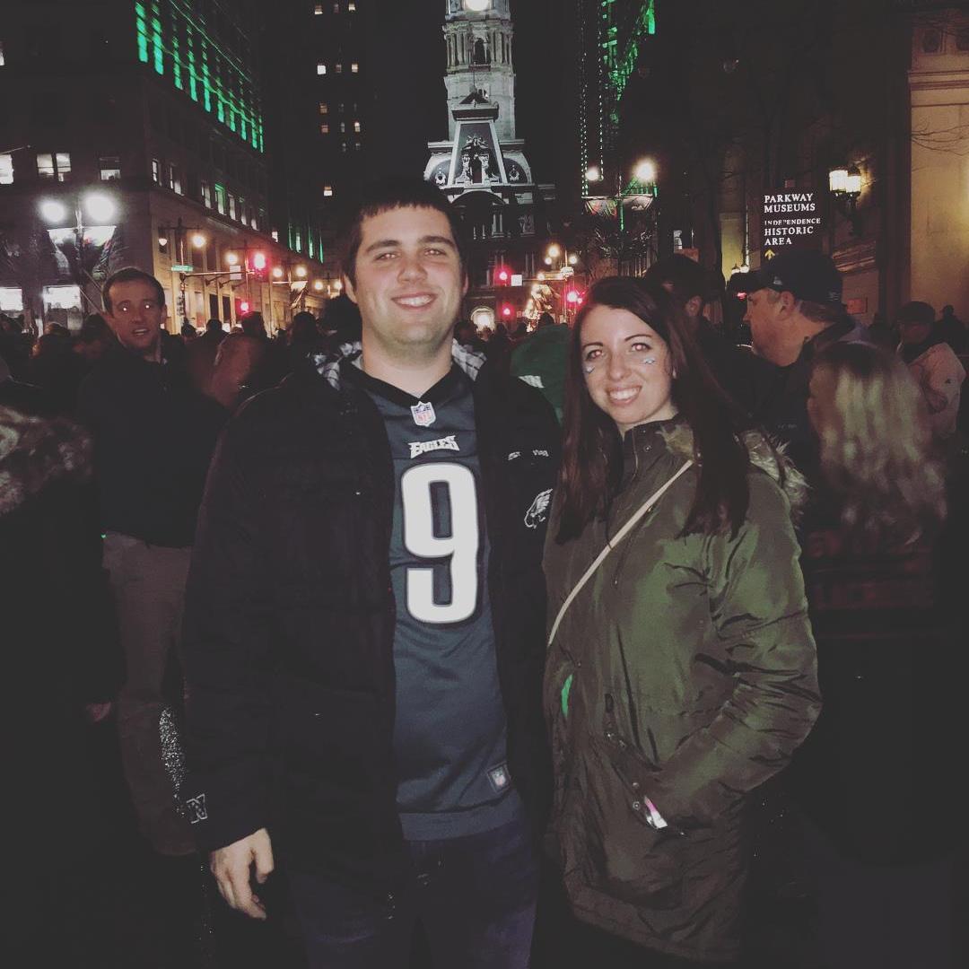 In Philly right after the Eagles won the Super Bowl