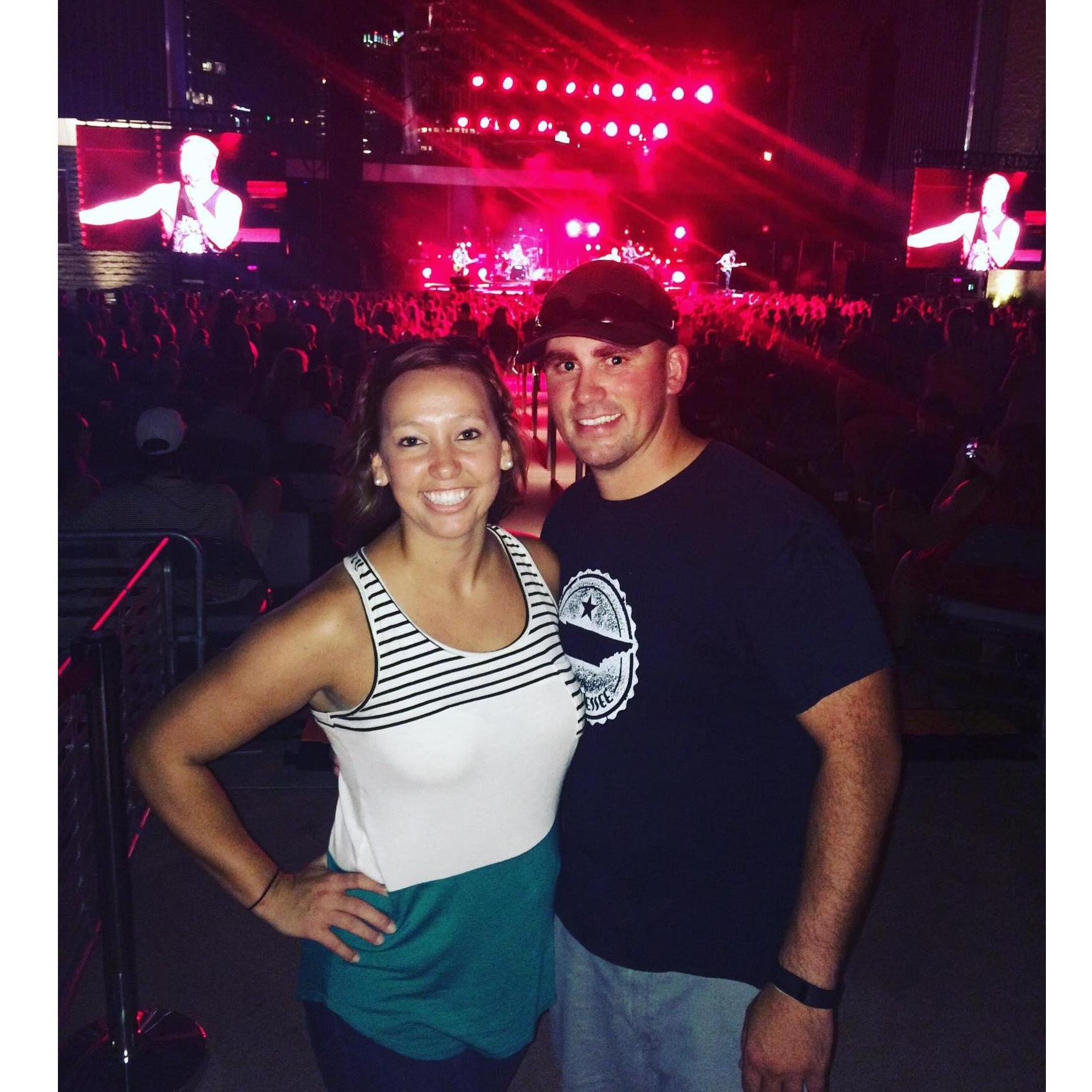 Our first date - Ascend Amphitheater.... thank you Chris Rice for bailing on Keith so I got the invite :)