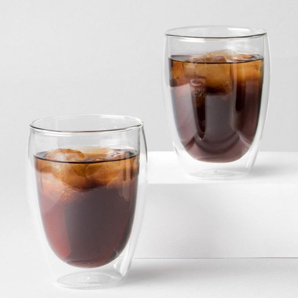 Double Wall Glass Cups - Set of 6