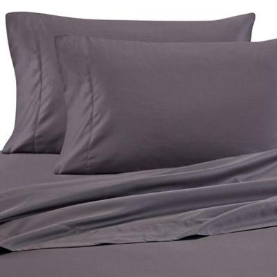 Wamsutta® 525-Thread-Count PimaCott® Wrinkle Resistant Queen Fitted Sheet in Charcoal