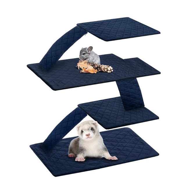 C-LIGHT Ferret Cage Liner, for Ferret Nation & Critter Nation Cage, 4-Layer Absorbent Pad with Ultrasonic Welding, Chinchilla Cage Accessories kit, Anti-Leak, Odor Control (All-Set-B)