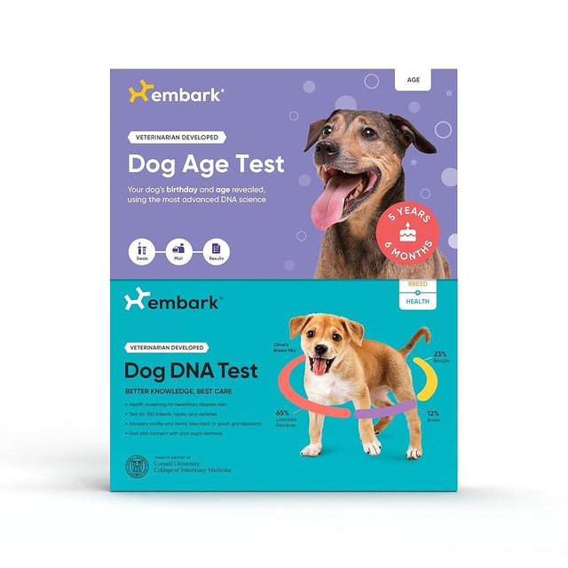 Embark Breed + Health Dog DNA Test & Dog Age Test Bundle - Discover Breed, Ancestry, Relatives, Genetic Health, Traits, and Birthday
