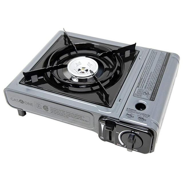 Gas ONE GS-1000 7,650 BTU Portable Butane Gas Stove Automatic Ignition with Carrying Case, CSA Listed