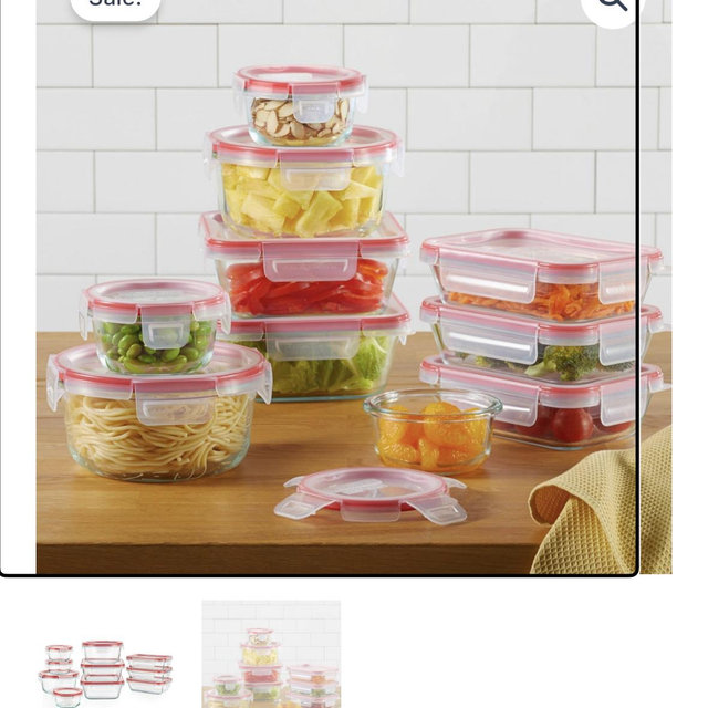 Pyrex Freshlock 20-piece glass storage set