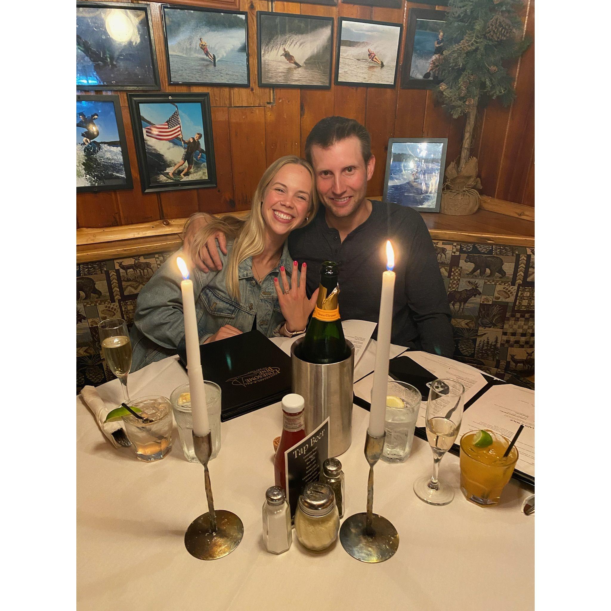 Dinner in Garrison immediately following the proposal!