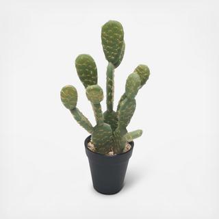 Small Potted Faux Prickly Pear Cactus