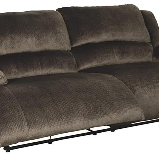 Signature Design by Ashley Clonmel Microfiber Extra Wide Manual Reclining Sofa, Brown
