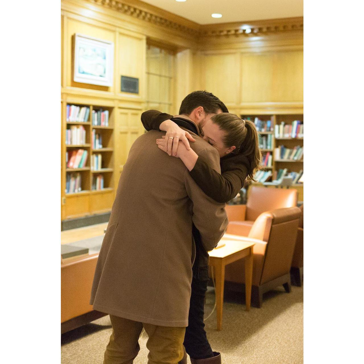 The moment after she said "yes!"