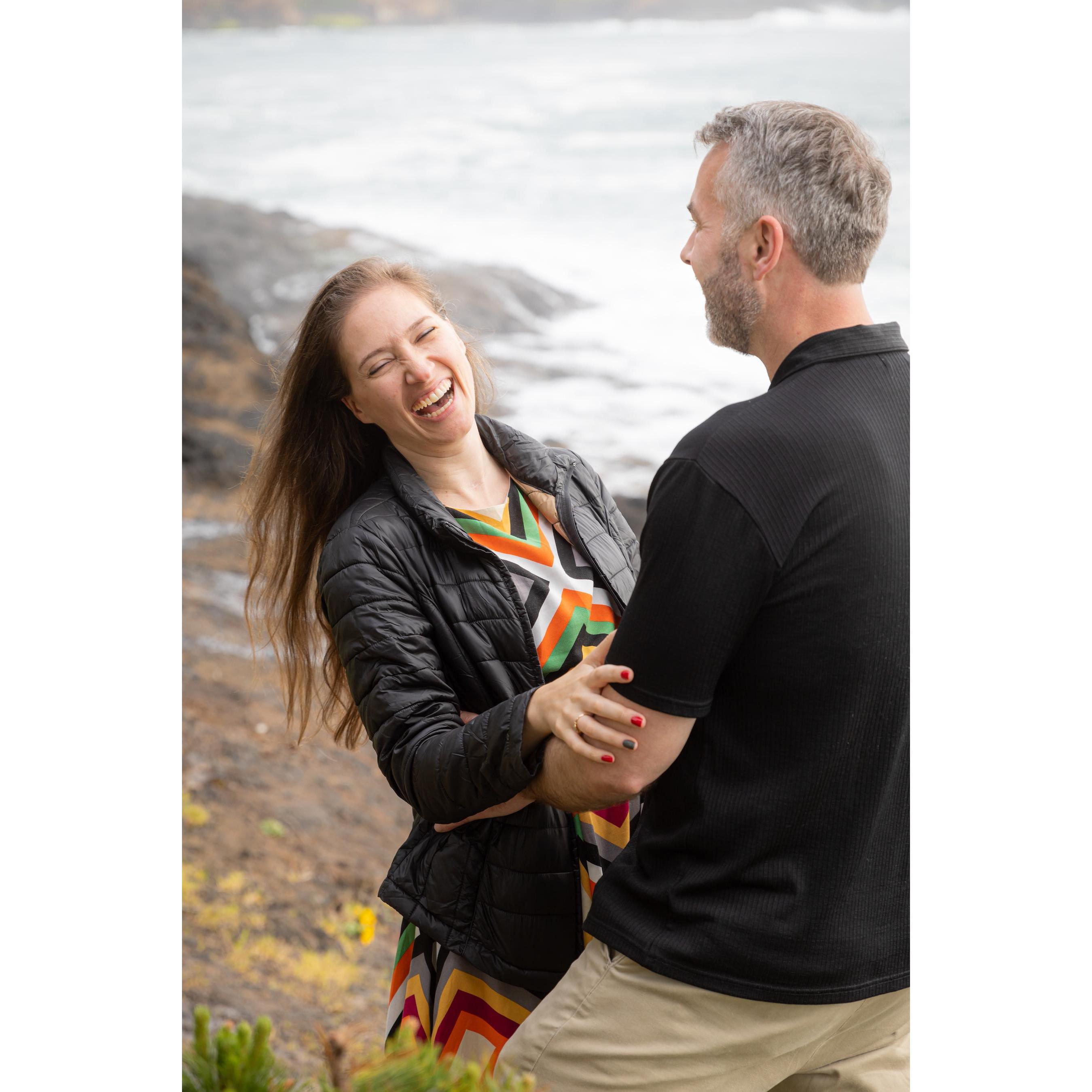Engagement session at Depoe Bay, OR