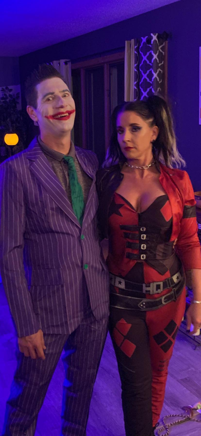 Harley and Joker! Halloween is a favorite!