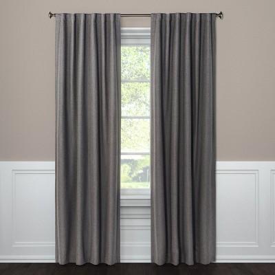 Aruba Curtain Panels 84"x50" Blackout Radiant Gray - Threshold&#8482;