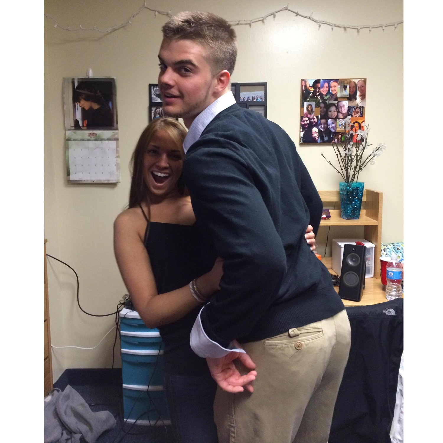 From a dorm room in college! This is one of the first times I visited Ryan.