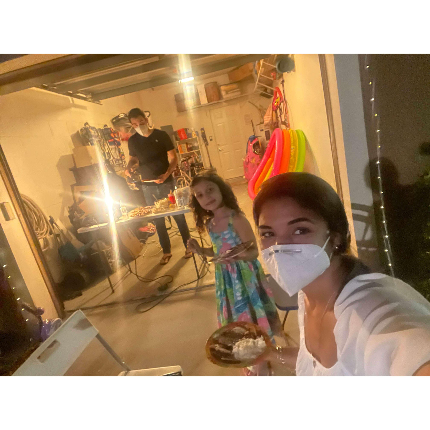 Ana got Covid right after her gallbladder surgery in Dec 2022. We grilled outside in our driveway with facemasks on social distancing for New Year. No one else got Covid
