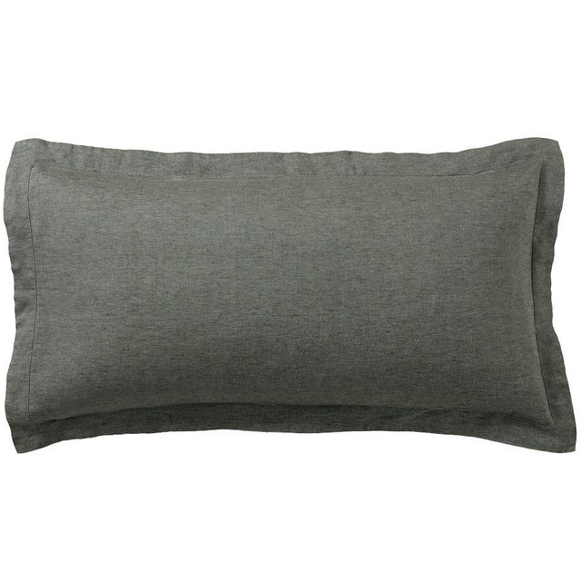 Belgian Flax Linen Shams, King, Dark Forest, Set of 3