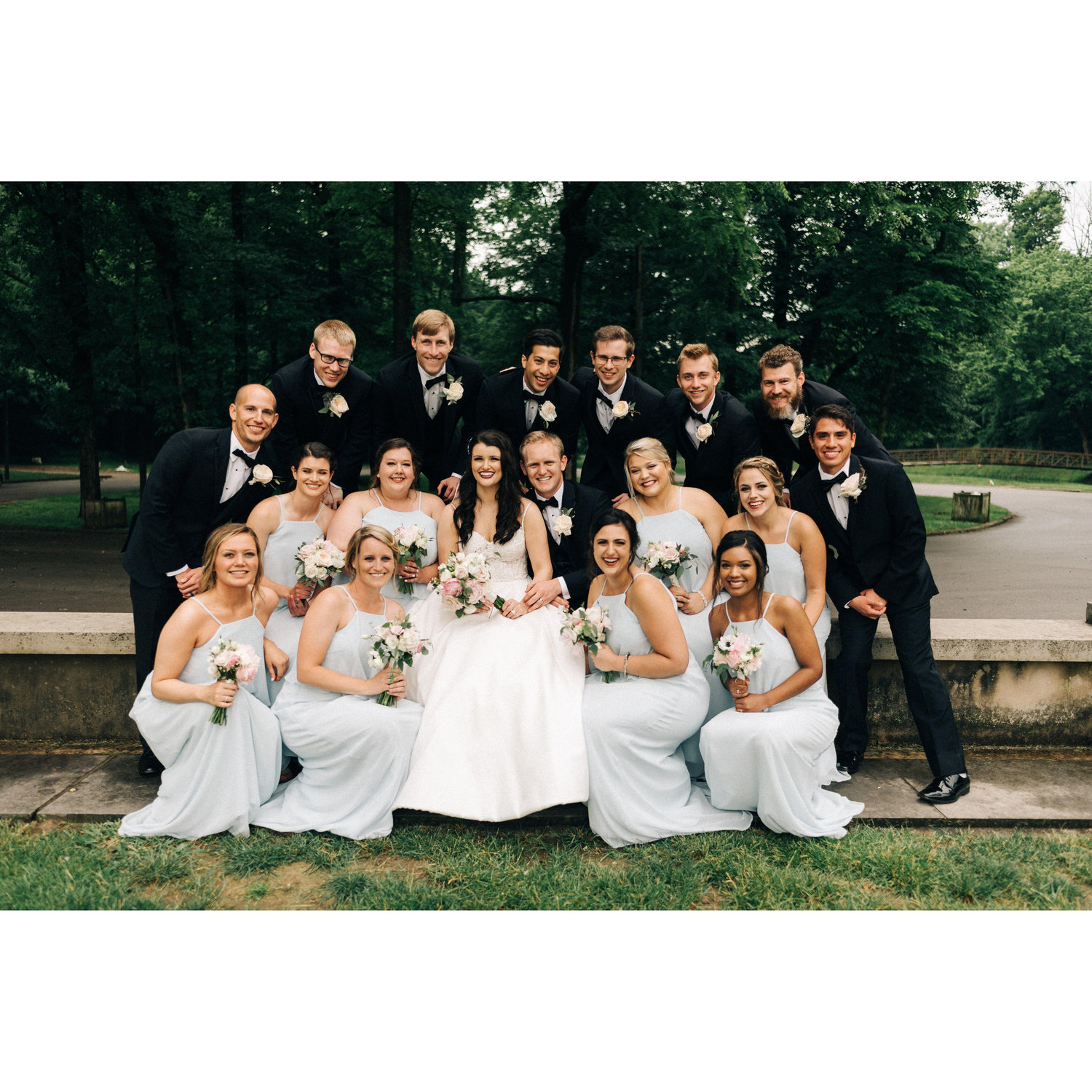 Michael was a groomsman for his college buddy, Rob. Rachel was a bridesmaid for her younger sister, Monica. Five years later, this wedding party match ended up in marriage!