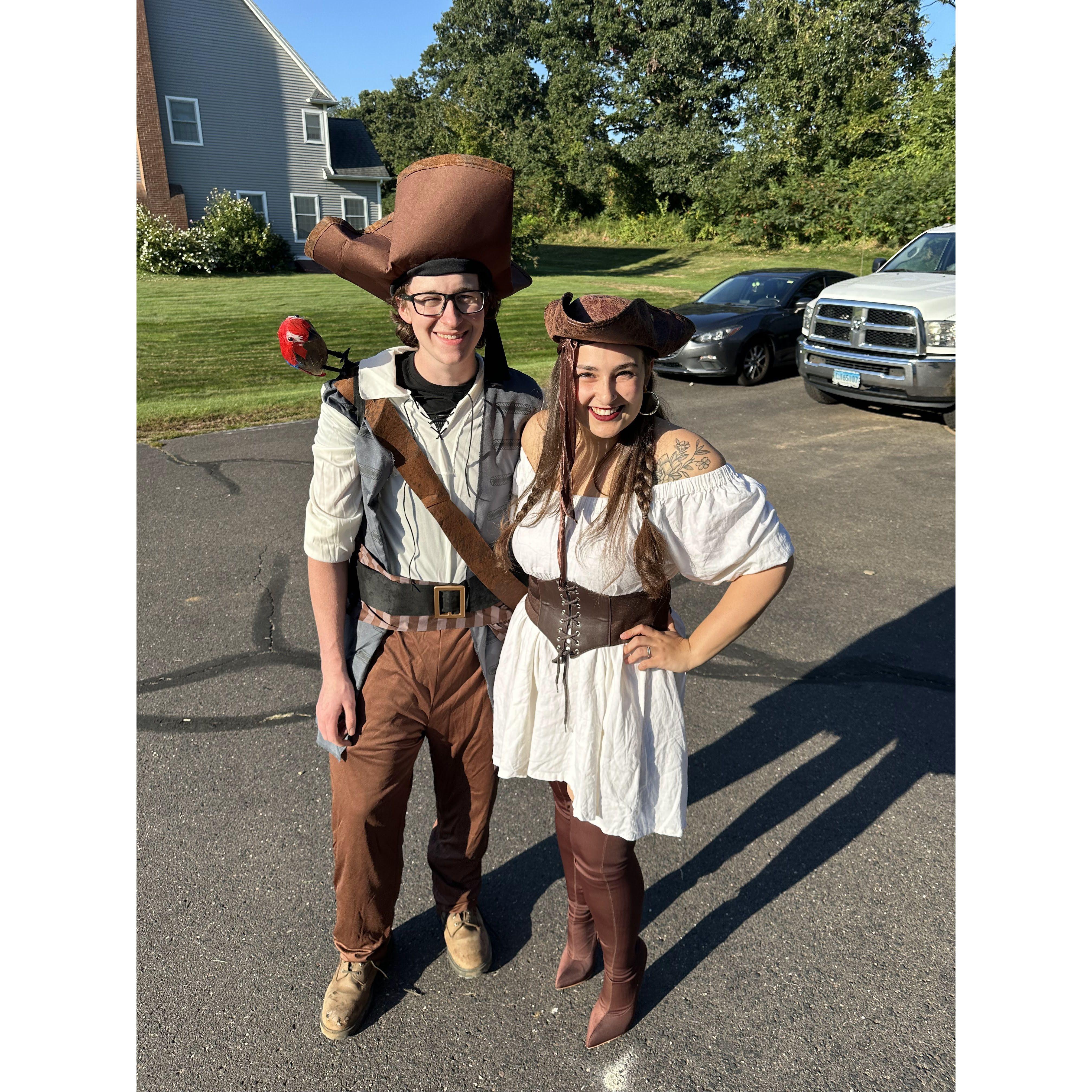 Our costumes for a "pirating night" through Hartford