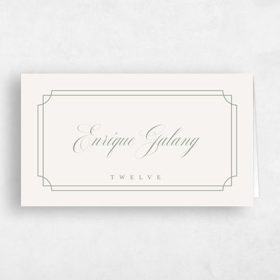 Sage, Green Wedding Place Card - Newport