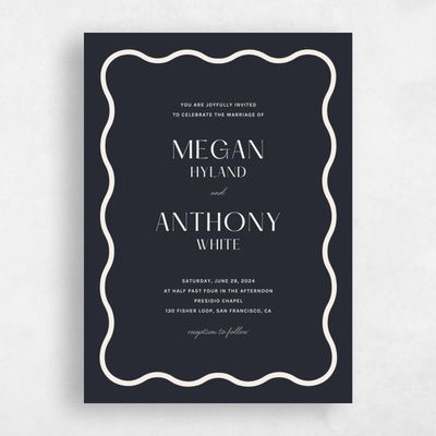 Multi-Colored Wedding Invitation - Girard Portrait