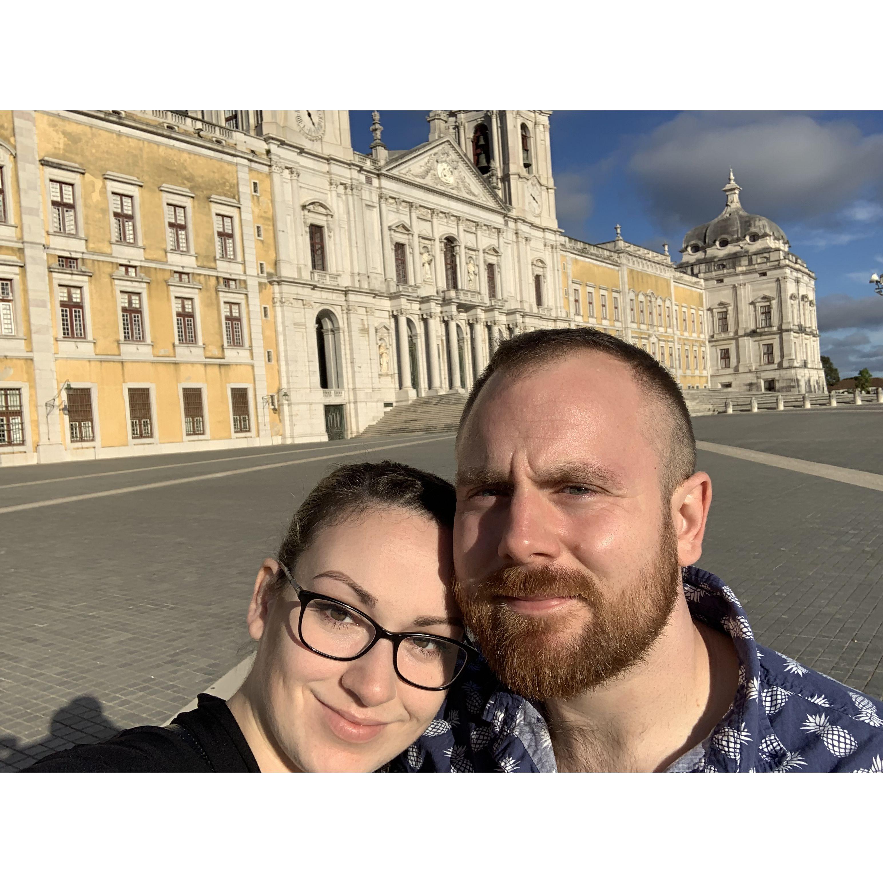 Exploring beautiful Mafra on our first big European trip <3