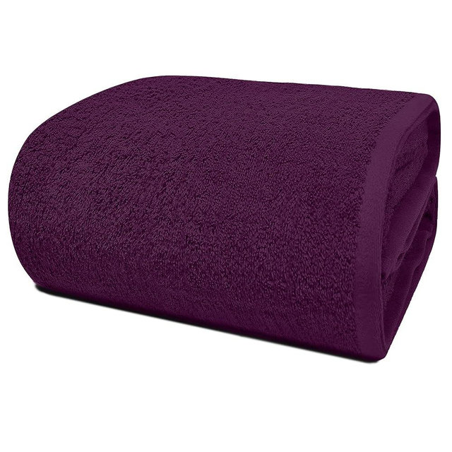 RIVERSIDE Pack of 1 Jumbo Bath Sheet 40 x 80 Inches - Extra Large Bath Towel, Super Soft & Highly Absorbent, 100% Cotton Quick Dry, Perfect to Wrap Yourself in - Purple Passion