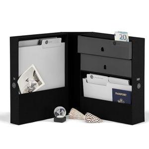 Savor | All-in-One Desk Organizer | Midnight Black – Keep Desk, Office, and Home Organized All-In-One Storage System for Important Files, Documents, Stationery, and Office Supplies