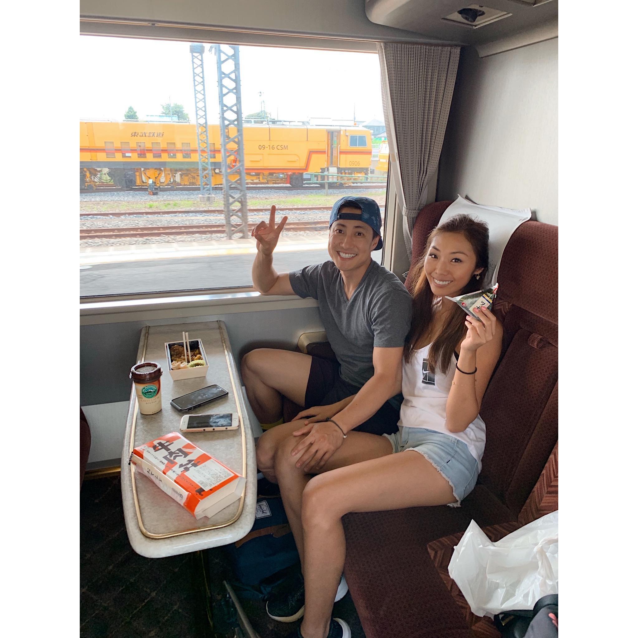 Daniel's first time riding the bullet train in Tokyo, Japan