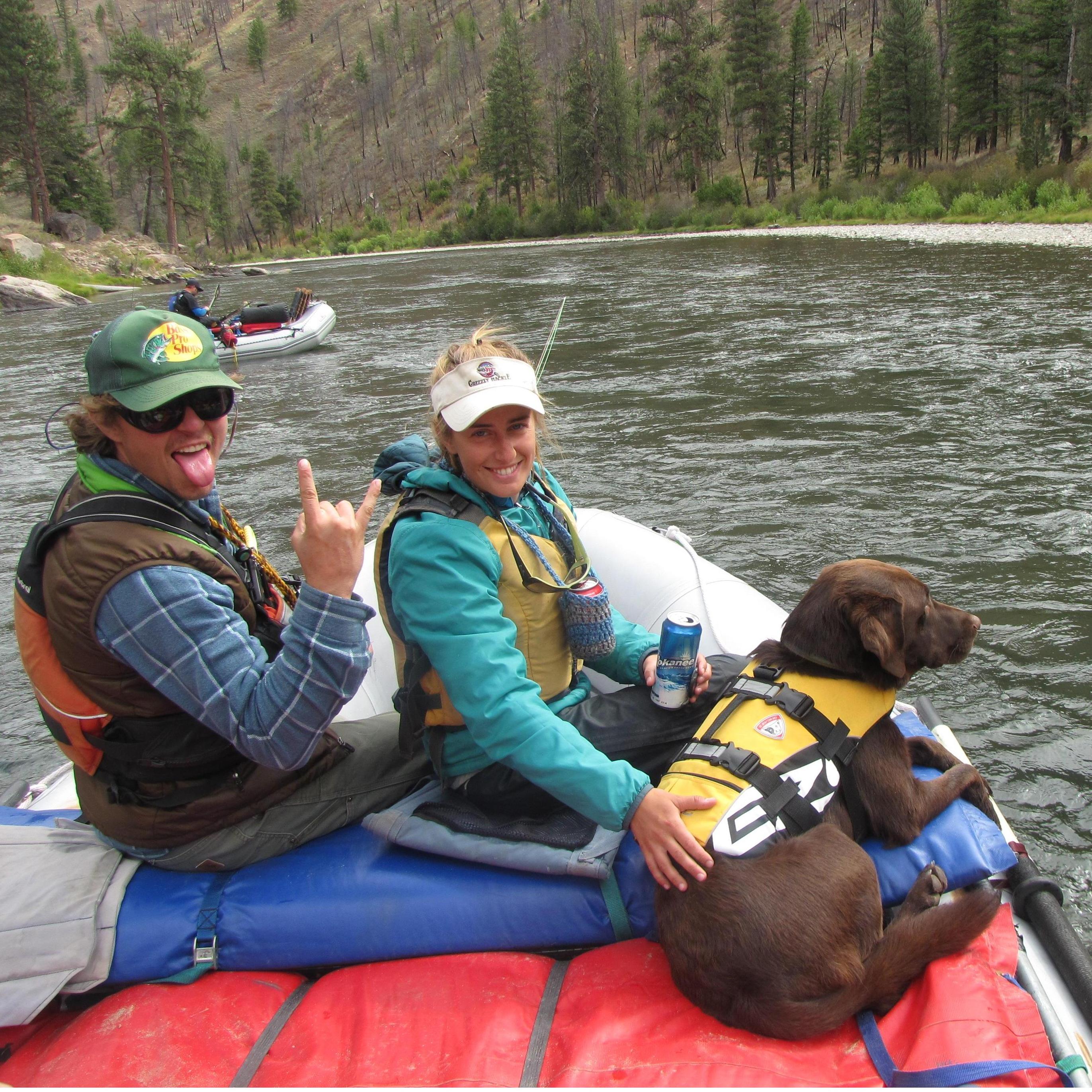 Party barging down the Middle Fork Salmon River with Bernie and friends, fall 2013.