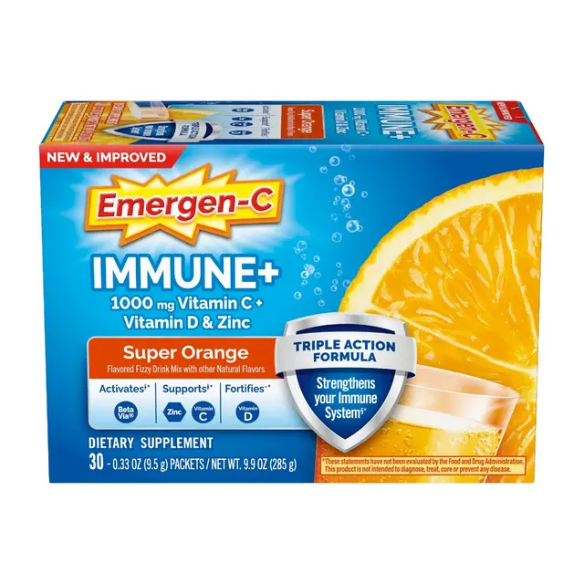 Emergen-C Immunity + Powder Drink Mix with Vitamin C - Super Orange - 9.9oz