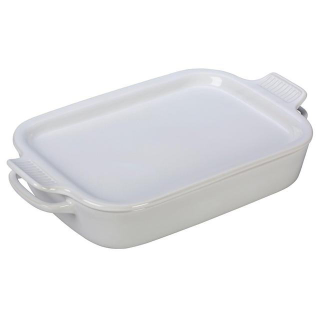 Le Creuset® 2.75 qt. Rectangular Baking Dish with Platter Lid in White