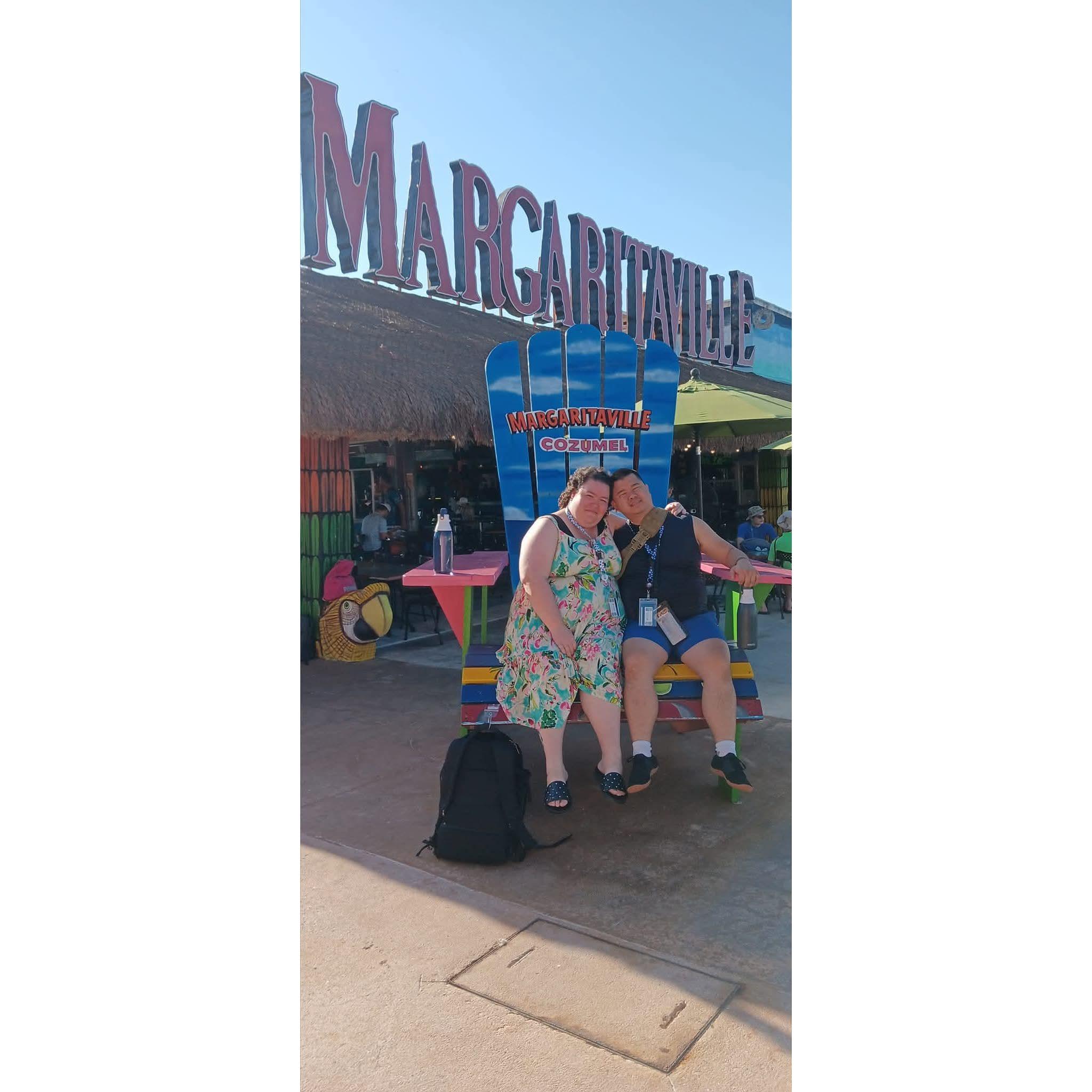 Margaritaville, mexico. waiting for the snorkel boat.