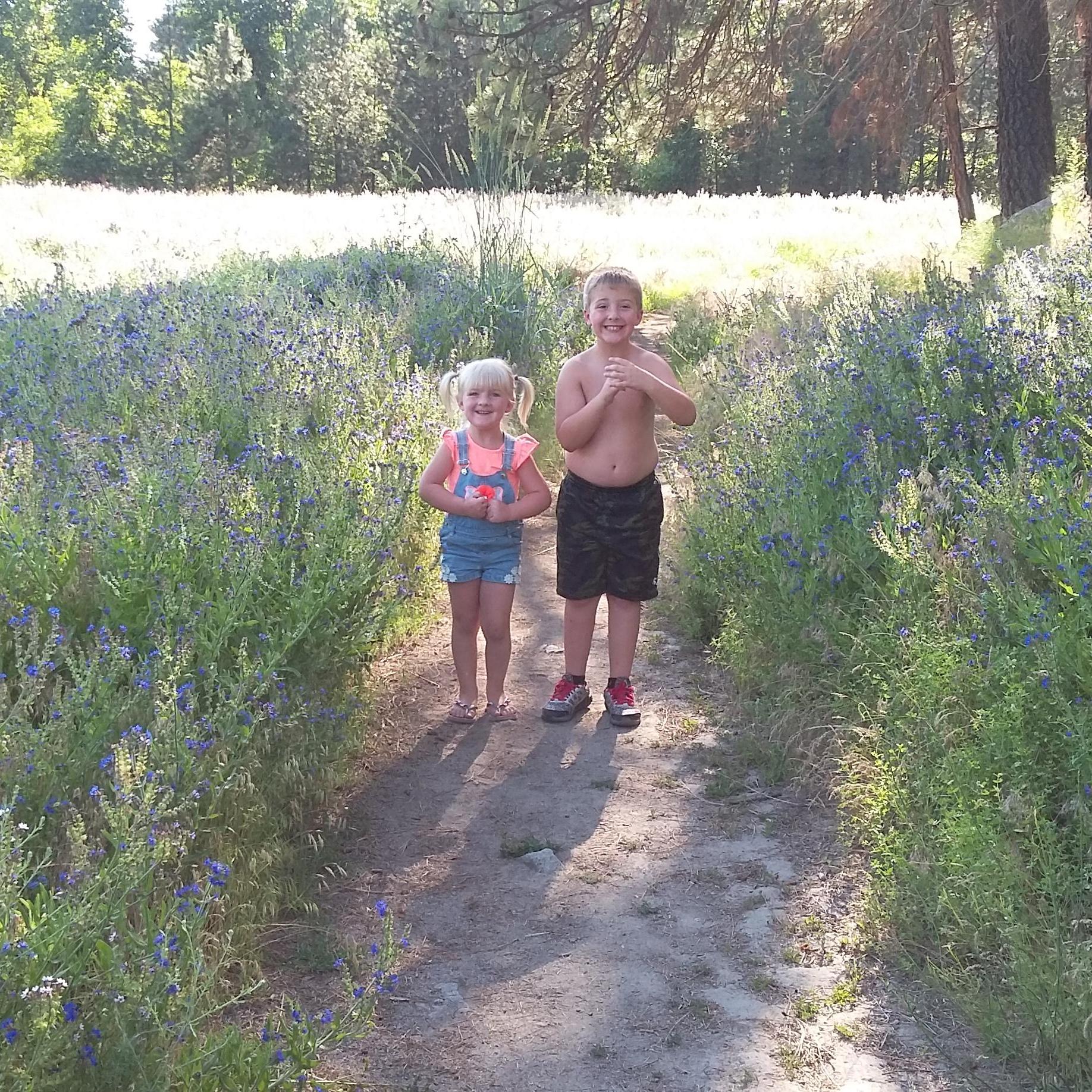 Maddix and Magdalynn enjoying a summer hike at the Painted Rocks state park! Maddix is eight and Magdalynn is four.