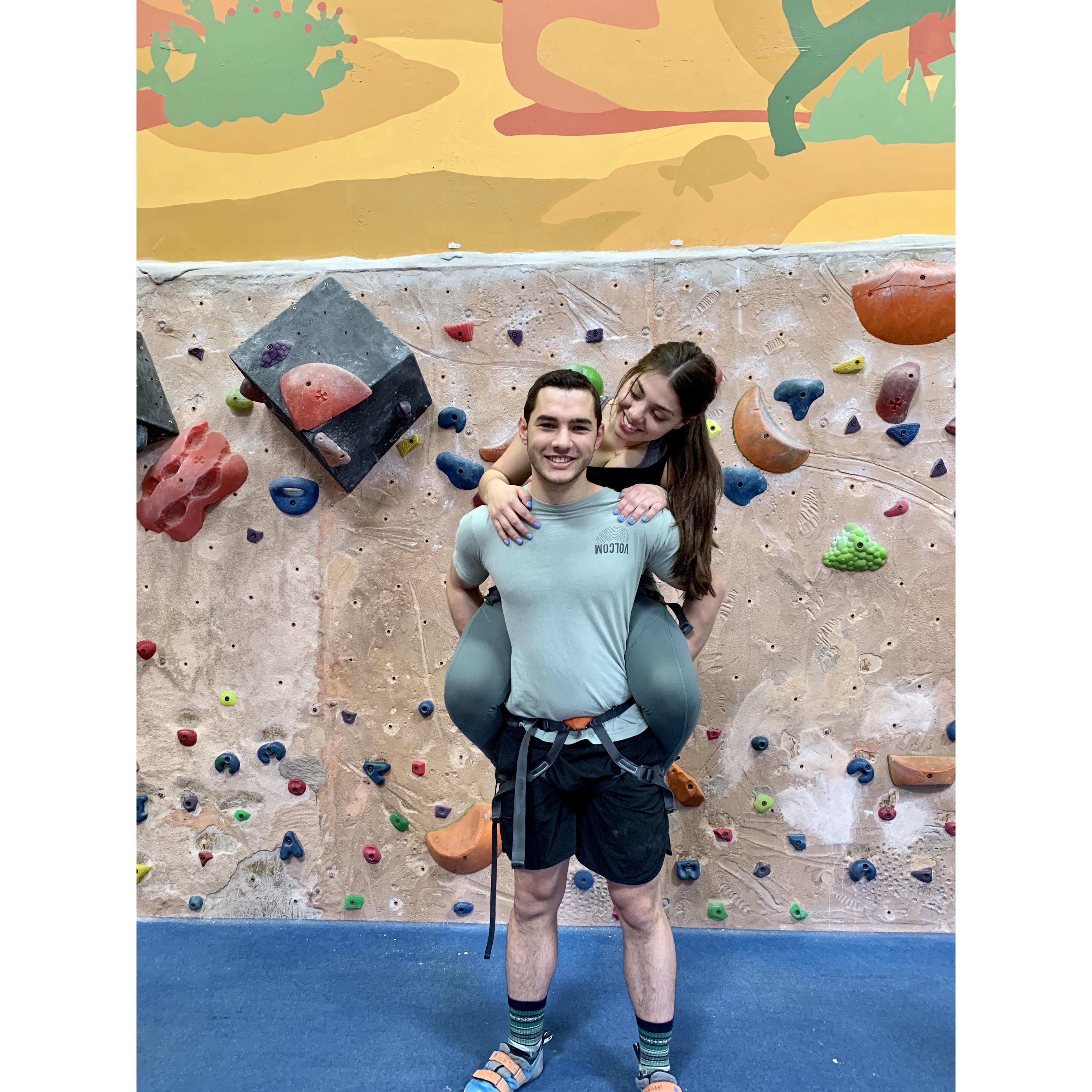 Rock climbing for Hunter's 20th Birthday!