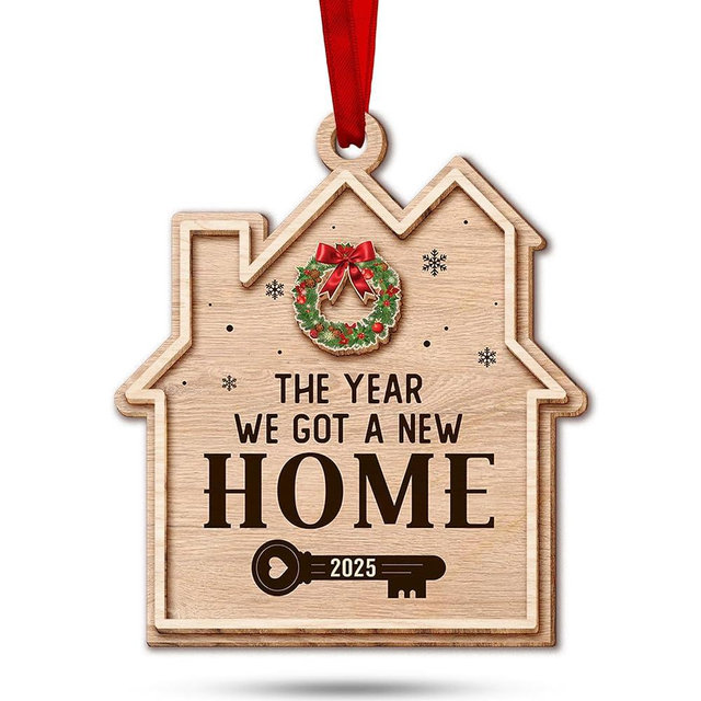 House Warming Gifts, New Home Ornament 2025 - Best Housewarming Gifts New Home 2025 for Owners, Couples, Men, Women - First Home Gift Ideas - Our First Home Ornament for Christmas Tree Glass Keepsake