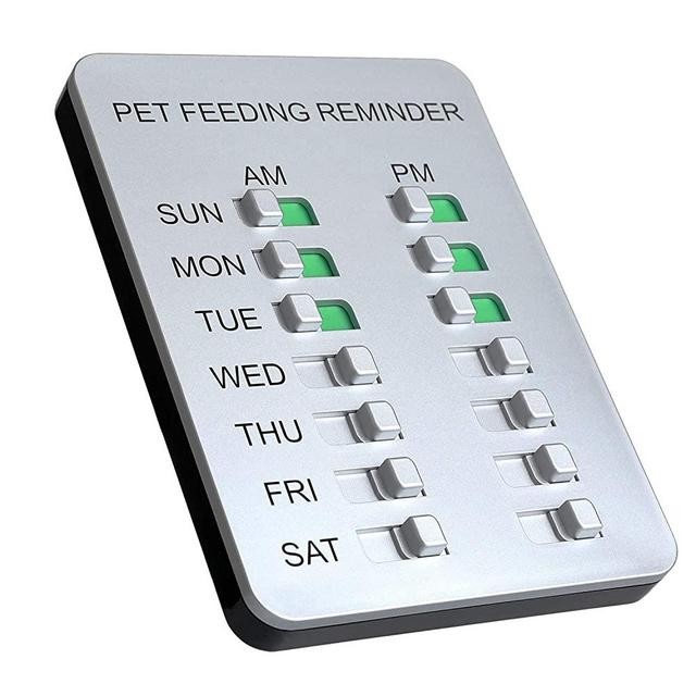 YARKOR Dog Feeding Reminder Magnetic Reminder Sticker,AM/PM Daily Indication Chart Feed Your Pets,Fridge Magnets and Double Sided Tape - Prevent Overfeeding or Obesity