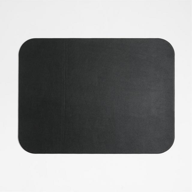 Rizzo Easy Care Recycled Leather Reversible Black and White Rectangular Placemat