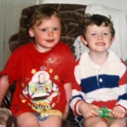 Groomsman and cousin Steven with Shane!