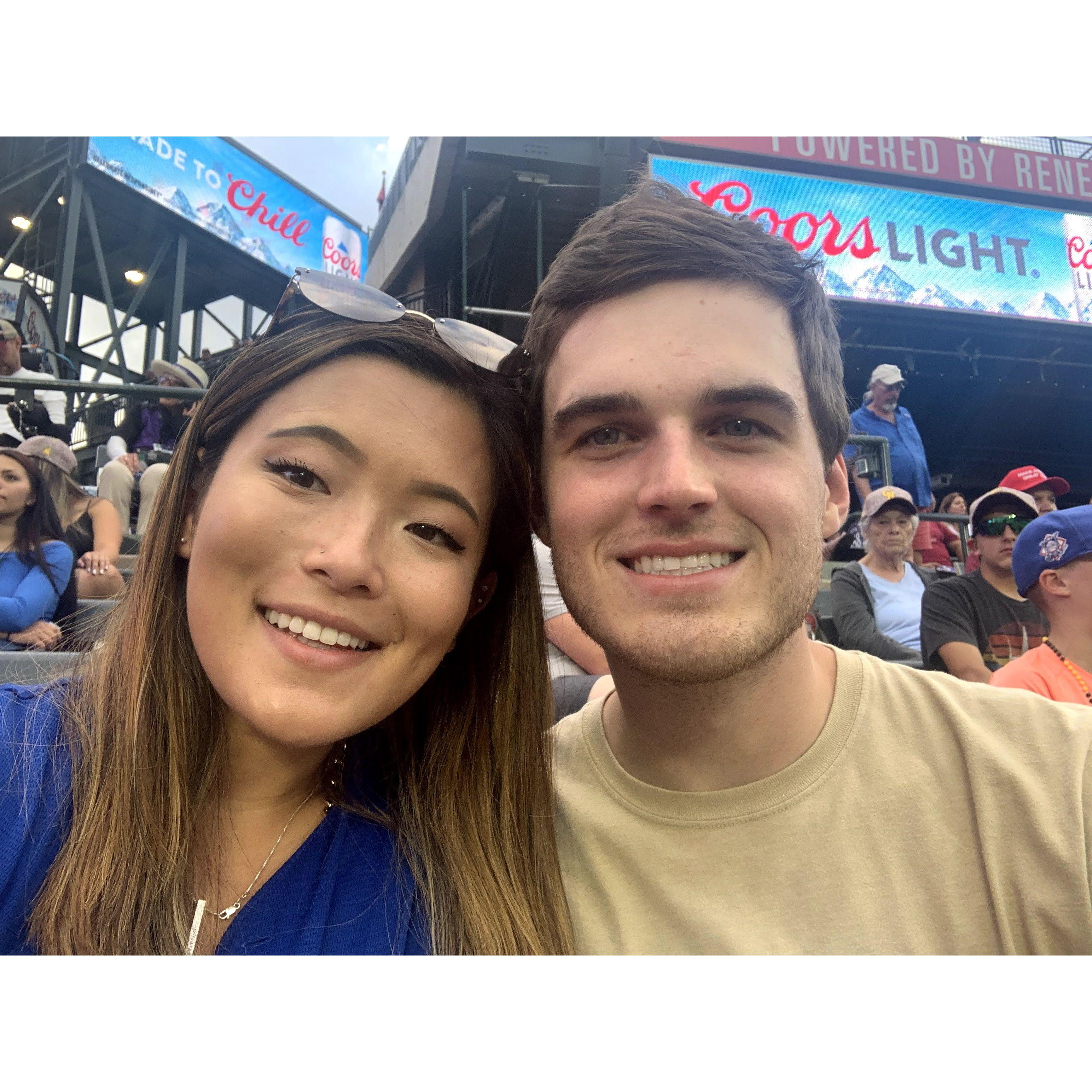 Supporting the Dodgers in Denver at Coors Field